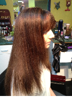 Ecocolors red streaks long hair
